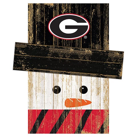 Fan Creations Large Holiday Head University of Georgia Snowman Head