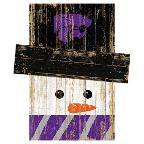 Fan Creations Large Holiday Head Kansas State Snowman Head