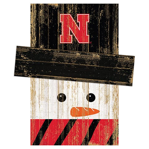 Fan Creations Large Holiday Head University of Nebraska Snowman Head