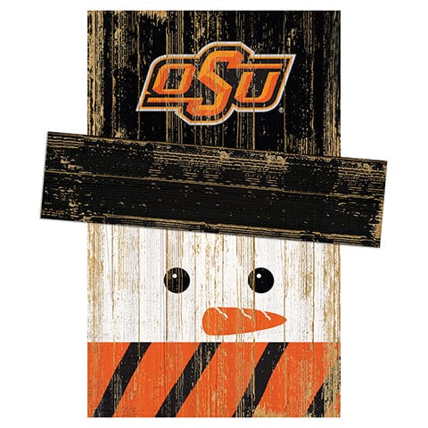 Fan Creations Large Holiday Head Oklahoma State University Snowman Head