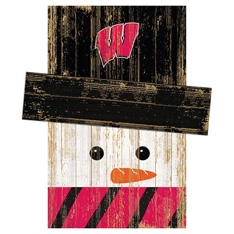 Fan Creations Large Holiday Head University of Wisconsin Snowman Head