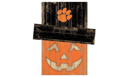 Fan Creations Holiday Decor Clemson Pumpkin Head With Hat