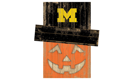 Fan Creations Holiday Decor Michigan Pumpkin Head With Hat
