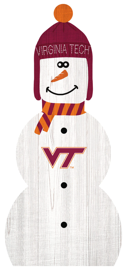 Fan Creations Holiday Home Decor Virginia Tech Snowman 31in Leaner