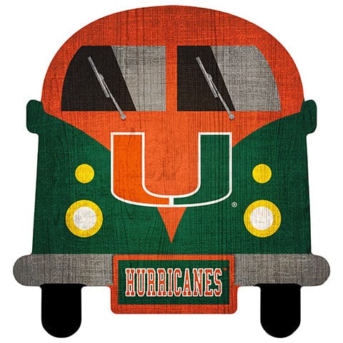 Fan Creations Team Bus University of Miami 12" Team Bus Sign