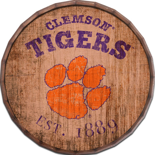 Fan Creations Home Decor Clemson  24in Established Date Barrel Top