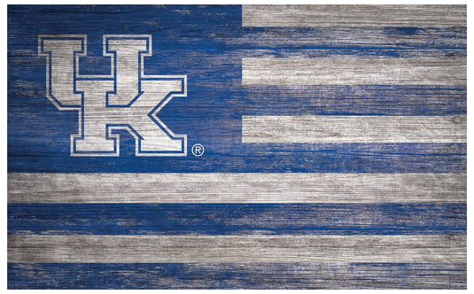 Fan Creations Home Decor Kentucky   Distressed Flag 11x19