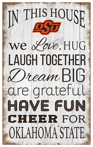 Fan Creations Home Decor Oklahoma State   In This House 11x19