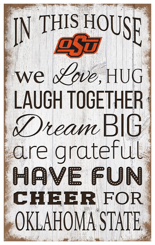 Fan Creations Home Decor Oklahoma State   In This House 11x19