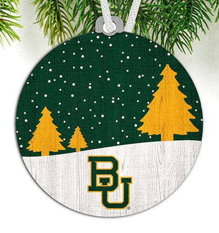 Fan Creations Ornament Baylor Snow Scene Ornament