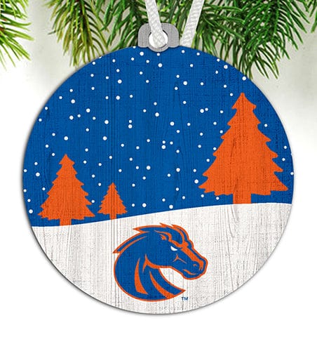 Fan Creations Ornament Boise State Snow Scene Ornament