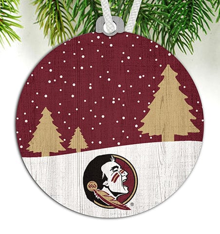 Fan Creations Ornament Florida State Snow Scene Ornament