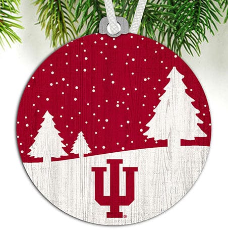 Fan Creations Ornament Indiana Snow Scene Ornament