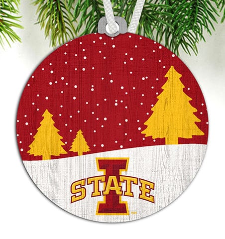 Fan Creations Ornament Iowa State Snow Scene Ornament