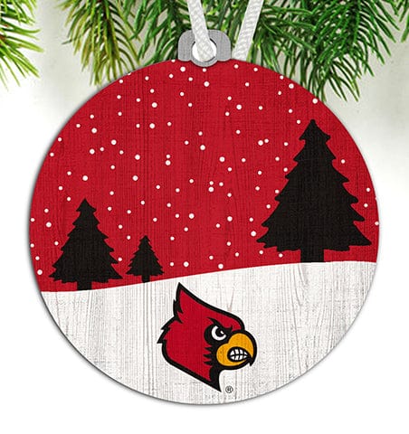 Fan Creations Ornament Louisville Snow Scene Ornament