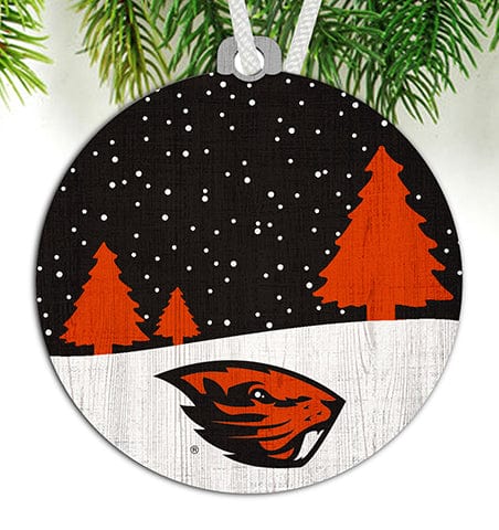 Fan Creations Ornament Oregon State Snow Scene Ornament