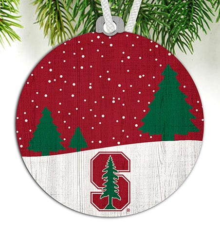 Fan Creations Ornament Stanford Snow Scene Ornament