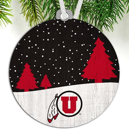 Fan Creations Ornament Utah Snow Scene Ornament