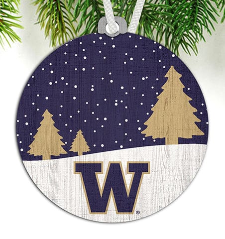 Fan Creations Ornament Washington Snow Scene Ornament