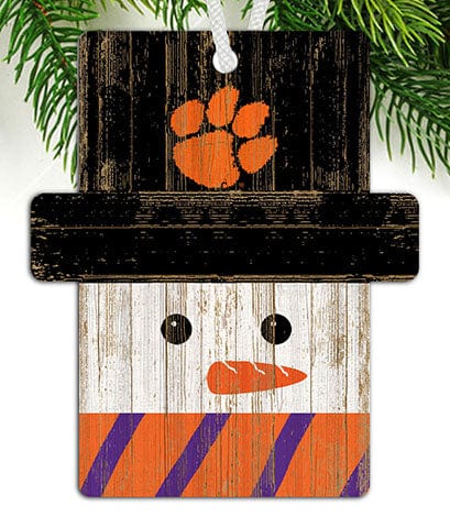 Fan Creations Ornament Clemson University Snowman Ornament