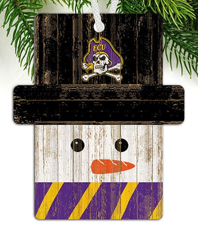 Fan Creations Ornament East Carolina Snowman Ornament