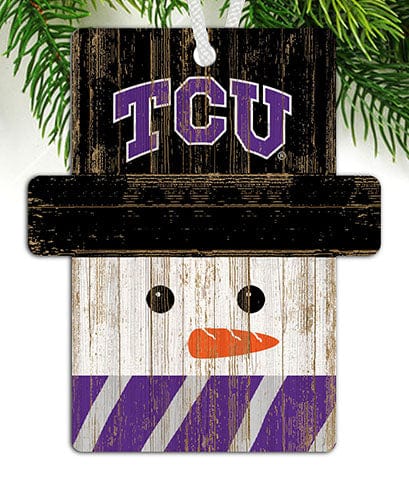 Fan Creations Ornament TCU Snowman Ornament