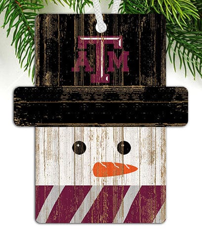 Fan Creations Ornament Texas A&M University Snowman Ornament