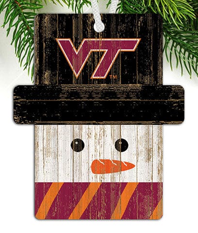 Fan Creations Ornament Virginia Tech University Snowman Ornament