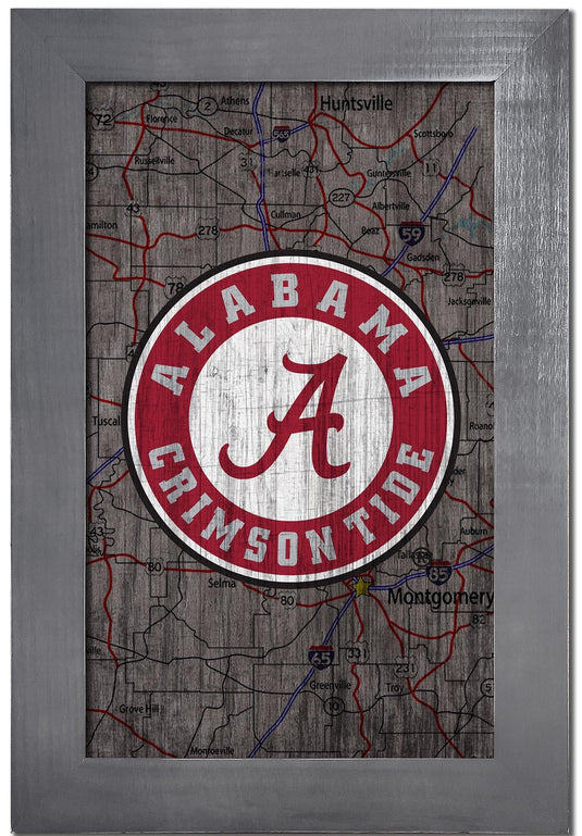 Fan Creations Home Decor Alabama   City Map 11x19