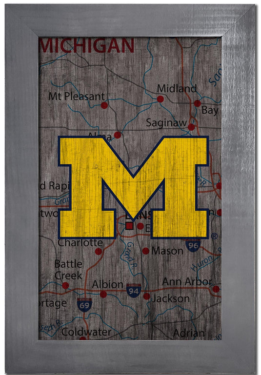 Fan Creations Home Decor Michigan   City Map 11x19