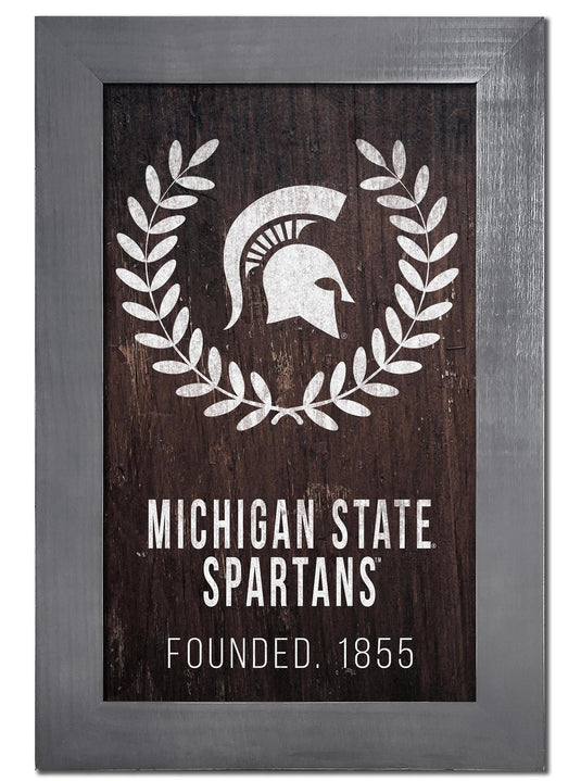 Fan Creations Home Decor Michigan State   Laurel Wreath 11x19