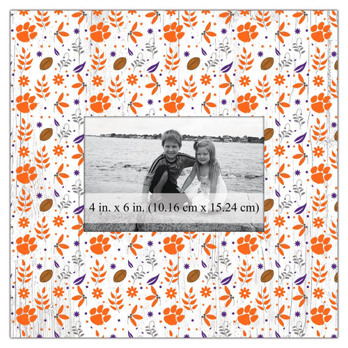 Fan Creations Home Decor Clemson  Floral Pattern 10x10 Frame