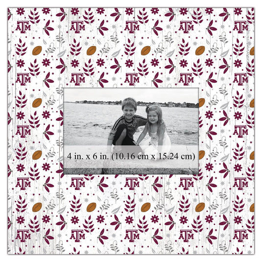 Fan Creations Home Decor Texas A&M  Floral Pattern 10x10 Frame