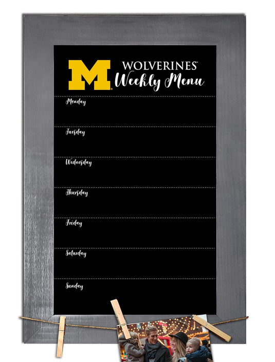 Fan Creations Home Decor Michigan   Weekly Chalkboard With Frame & Clothespins