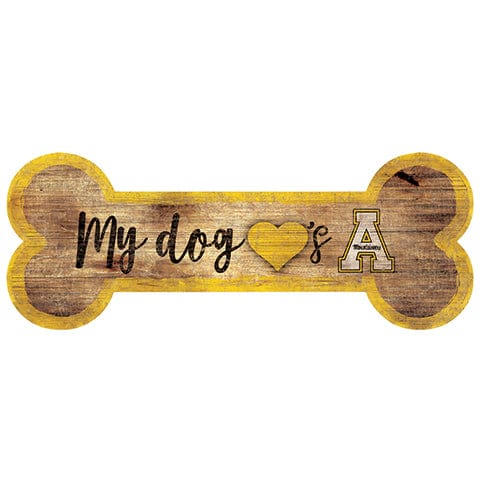 Fan Creations 6x12 Horizontal Appalachian State Dog Bone Sign