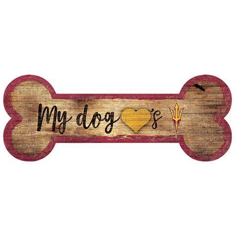 Fan Creations 6x12 Horizontal Arizona State Dog Bone Sign