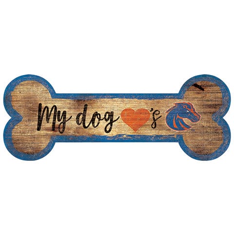 Fan Creations 6x12 Horizontal Boise State Dog Bone Sign