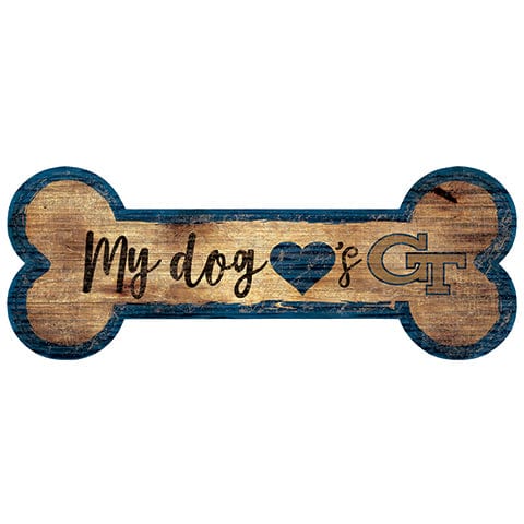 Fan Creations 6x12 Horizontal Georgia Tech Dog Bone Sign