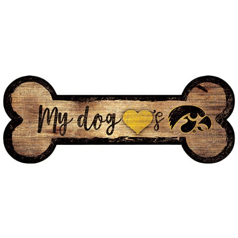 Fan Creations 6x12 Horizontal Iowa Dog Bone Sign