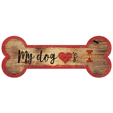 Fan Creations 6x12 Horizontal Iowa State Dog Bone Sign