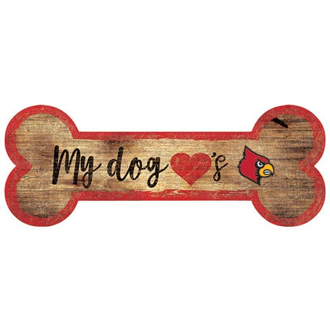 Fan Creations 6x12 Horizontal Louisville Dog Bone Sign