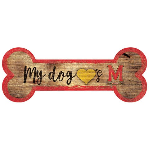 Fan Creations 6x12 Horizontal University of Maryland Dog Bone Sign