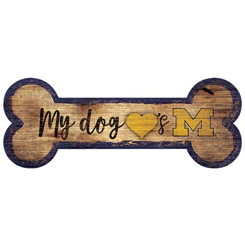 Fan Creations 6x12 Horizontal Michigan State Dog Bone Sign