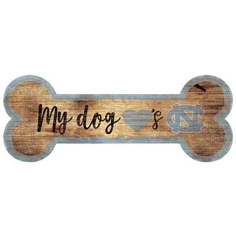 Fan Creations 6x12 Horizontal University of North Carolina Dog Bone Sign