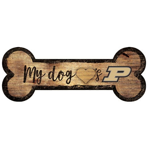 Fan Creations 6x12 Horizontal Purdue Dog Bone Sign