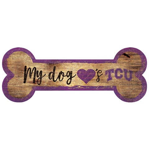 Fan Creations 6x12 Horizontal TCU Dog Bone Sign