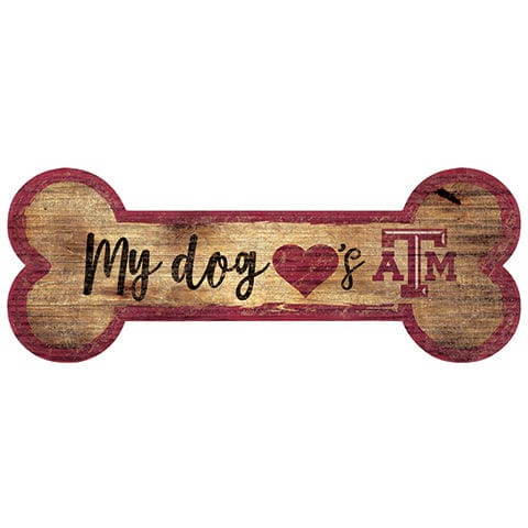 Fan Creations 6x12 Horizontal Texas A&M University Dog Bone Sign