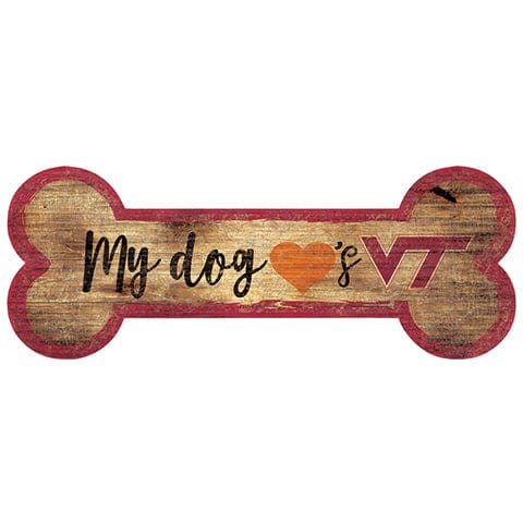 Fan Creations 6x12 Horizontal Virginia Tech University Dog Bone Sign