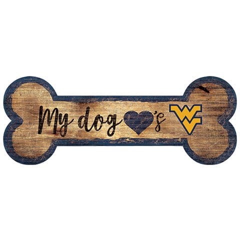 Fan Creations 6x12 Horizontal University of West Virginia Dog Bone Sign