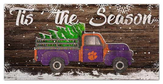 Fan Creations Holiday Home Decor Clemson Tis The Season 6x12